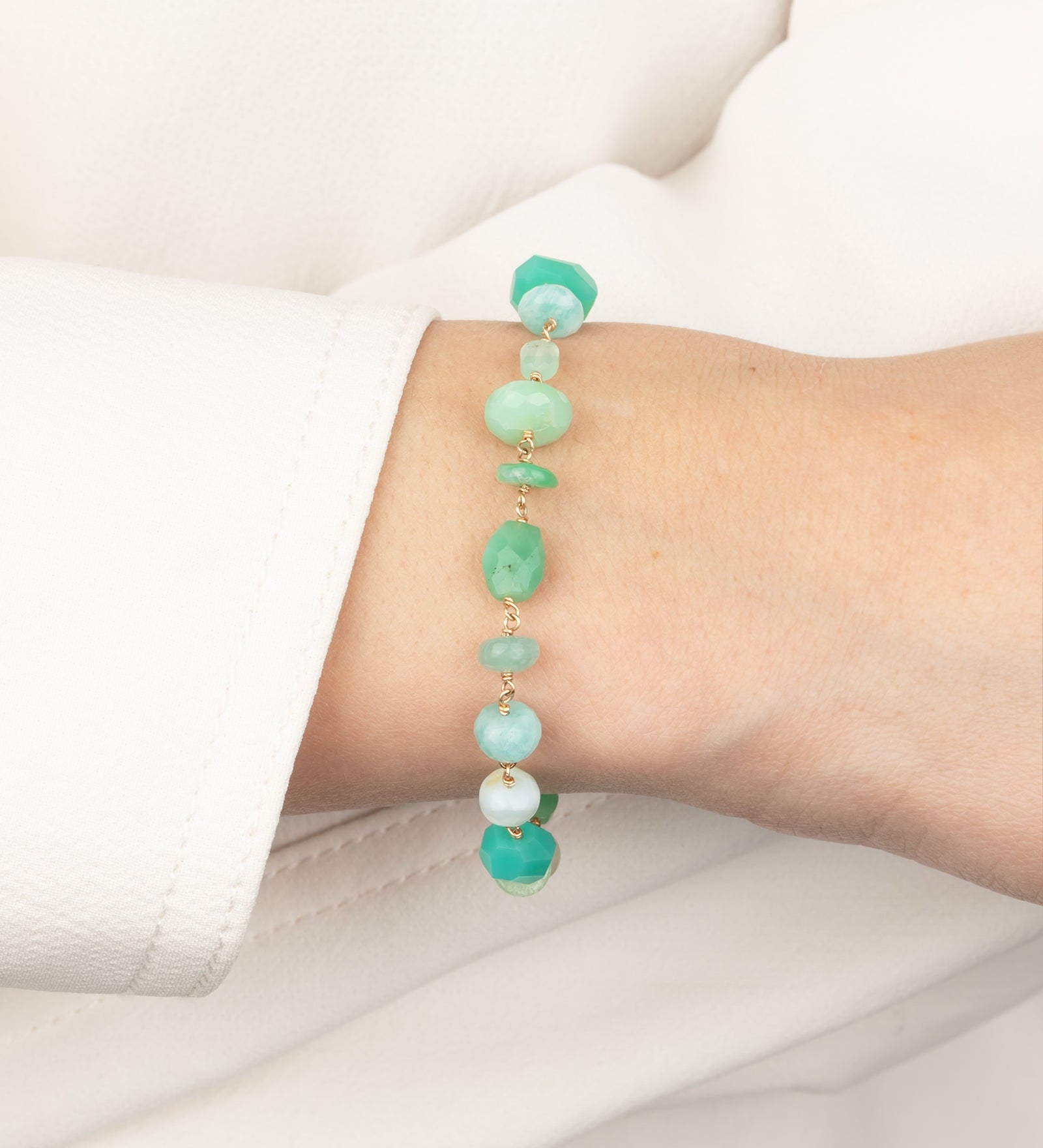 Gem Jar-Mixed Shape Stone Bracelet-Bracelets-14k Gold Filled, Multi-Blue Ruby Jewellery-Vancouver Canada