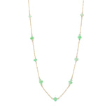 Gem Jar-Mixed Station Stone Necklace-Necklaces-14k Gold Filled, Green Opal-Blue Ruby Jewellery-Vancouver Canada