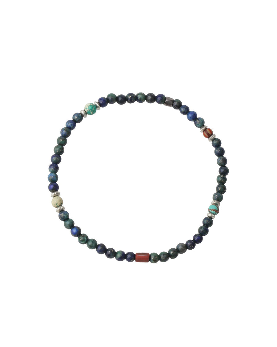 Finley & Wilder-Mixed Stone Bracelet-Bracelets-Blue/Green Stone Beads, Aqua Sea Jasper Beads-Blue Ruby Jewellery-Vancouver Canada