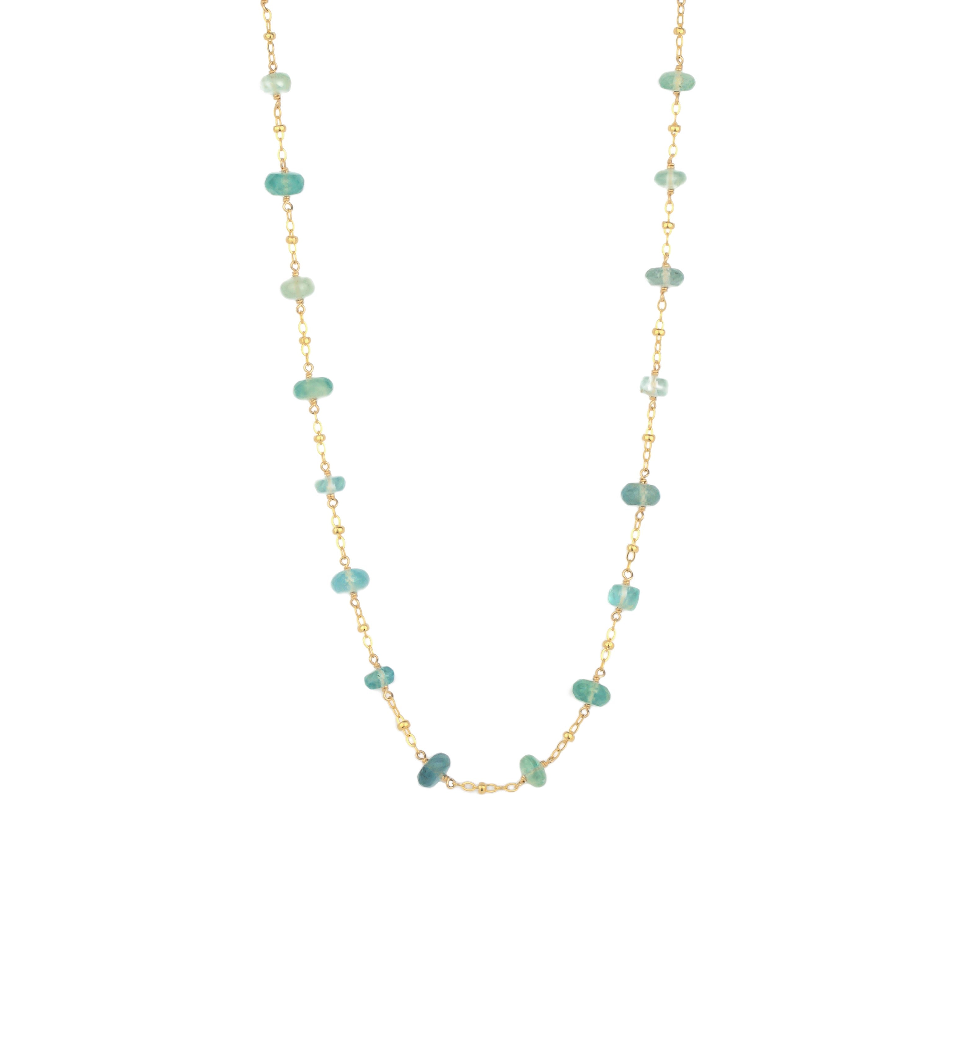 Gem Jar-Mixed Stone Satellite Necklace-Necklaces-14k Gold Filled-Blue Ruby Jewellery-Vancouver Canada