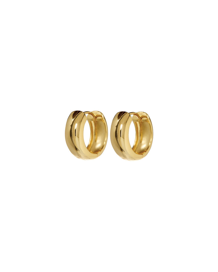 Luv AJ-Monaco Huggies-Earrings-18k Gold Plated-Blue Ruby Jewellery-Vancouver Canada
