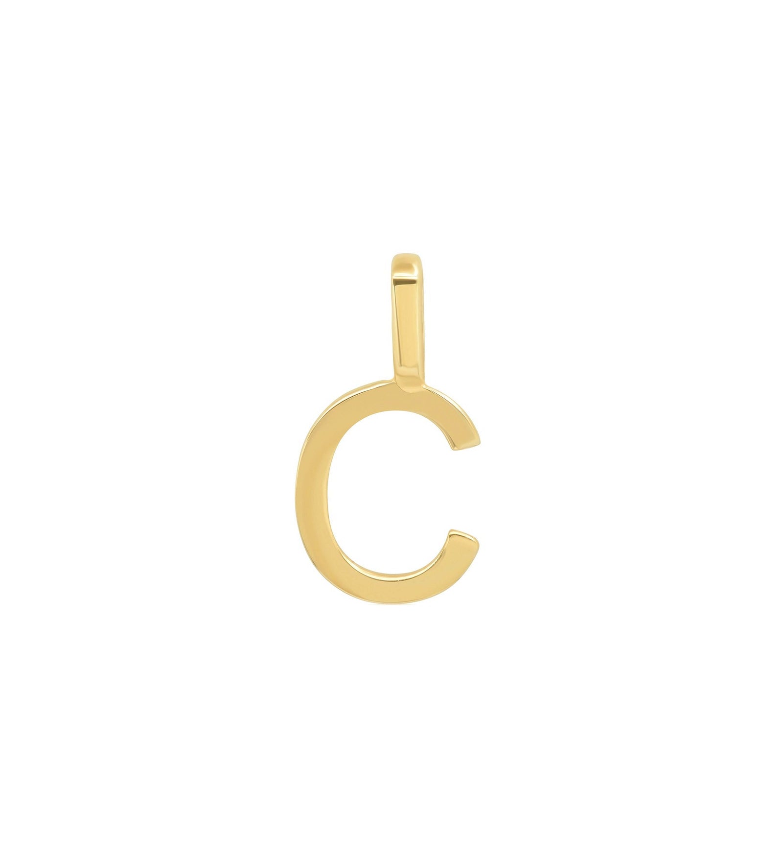Tai Fine-Monogram Pendant-Necklaces-14k Yellow Gold-C-Blue Ruby Jewellery-Vancouver Canada