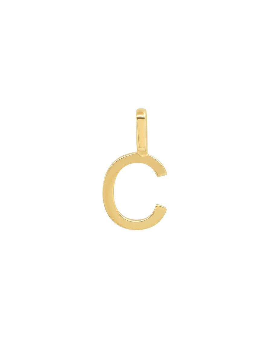 Tai Fine-Monogram Pendant-Necklaces-14k Yellow Gold-C-Blue Ruby Jewellery-Vancouver Canada