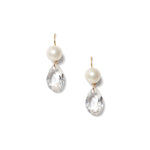 Chan Luu-Monte Carlo Drop Earrings-Earrings-18k Gold Vermeil, Crystal-Blue Ruby Jewellery-Vancouver Canada