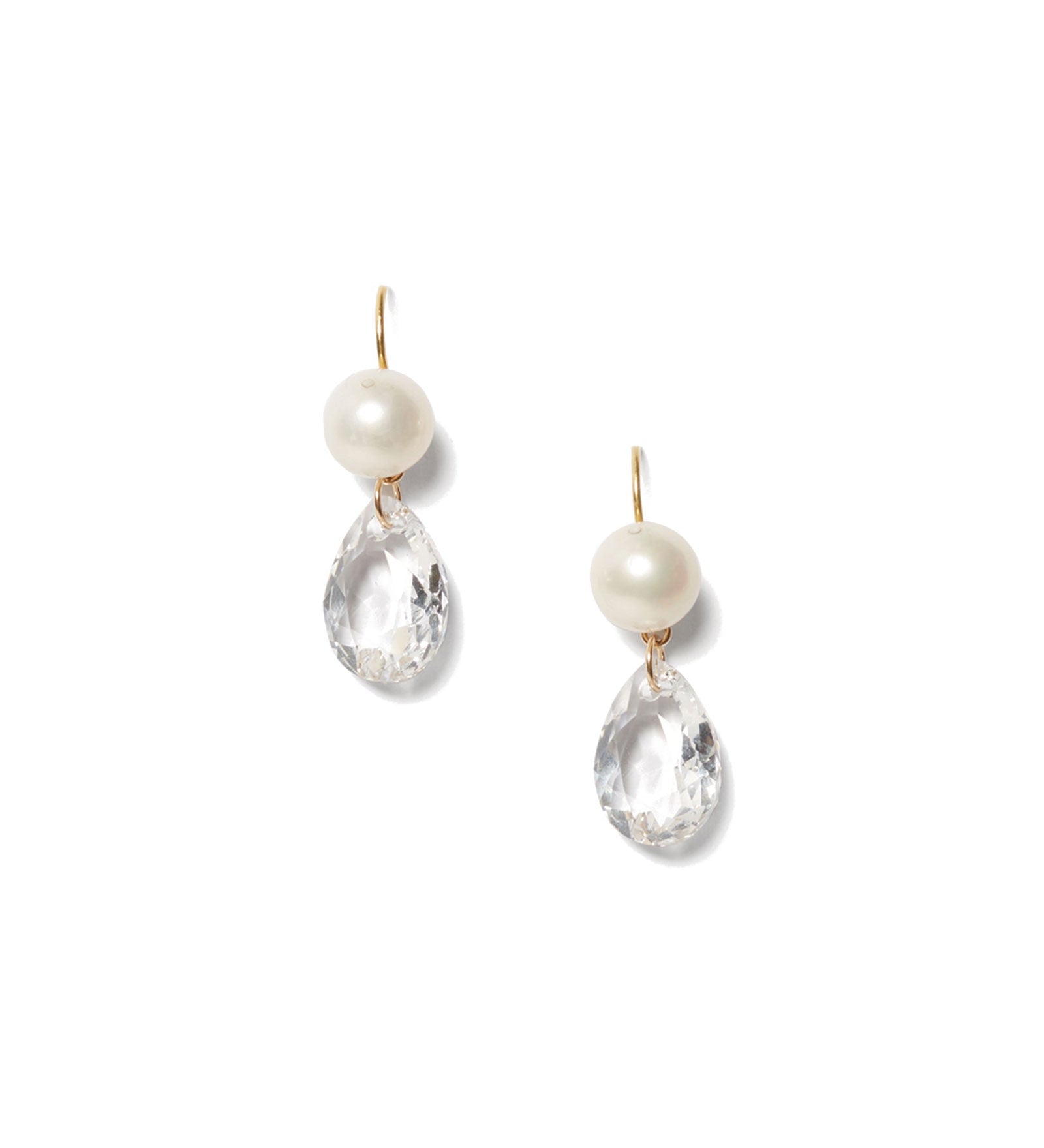 Chan Luu-Monte Carlo Drop Earrings-Earrings-18k Gold Vermeil, Crystal-Blue Ruby Jewellery-Vancouver Canada