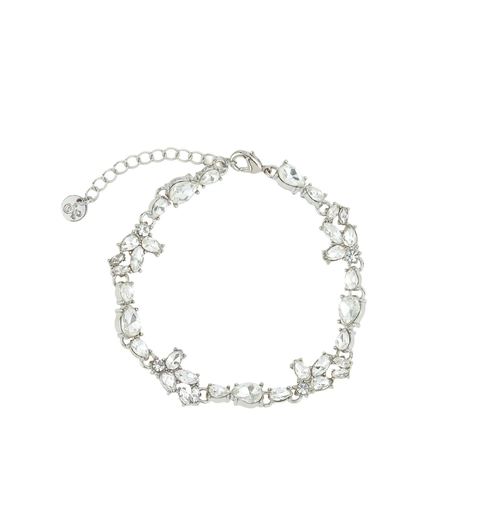 Olive & Piper-Montellier Bracelet-Bracelets-Silver-Tone, Crystal-Blue Ruby Jewellery-Vancouver Canada