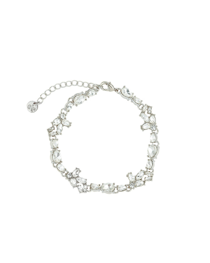 Olive & Piper-Montellier Bracelet-Bracelets-Silver-Tone, Crystal-Blue Ruby Jewellery-Vancouver Canada