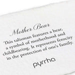 Mother Bear Talisman-Oxidized Sterling Silver-Blue Ruby Jewellery-Vancouver Canada