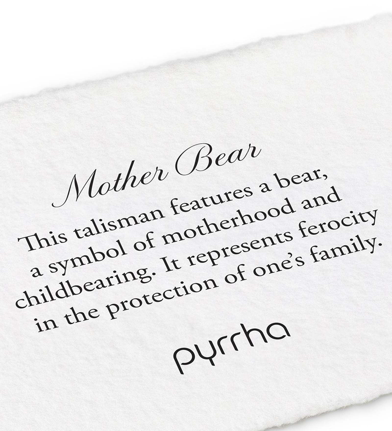 Mother Bear Talisman-Oxidized Sterling Silver-Blue Ruby Jewellery-Vancouver Canada