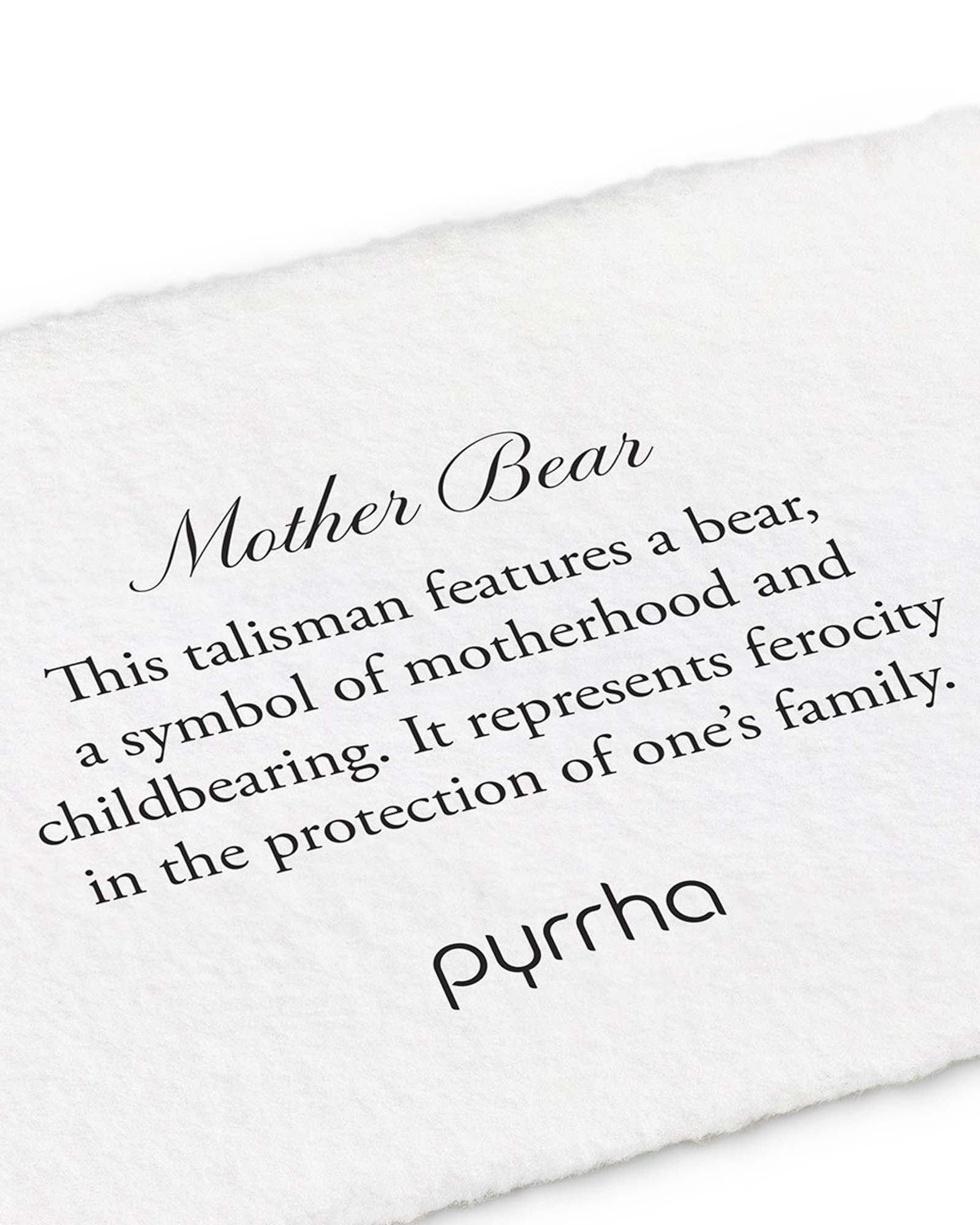 Mother Bear Talisman-Oxidized Sterling Silver-Blue Ruby Jewellery-Vancouver Canada