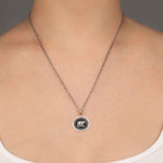 Mother Bear Talisman-Oxidized Sterling Silver-Blue Ruby Jewellery-Vancouver Canada