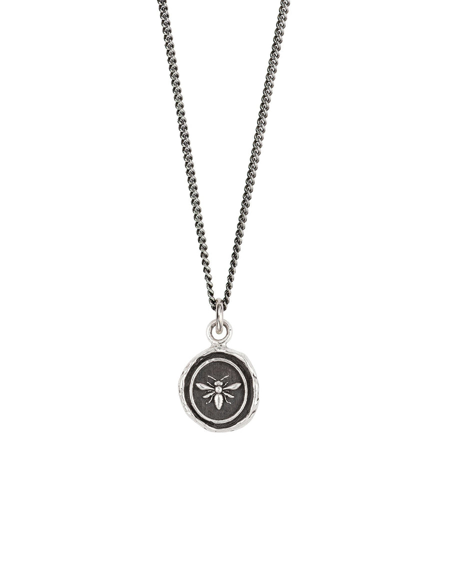 Pyrrha-Motivated Talisman-Necklaces-Oxidized Sterling Silver-Blue Ruby Jewellery-Vancouver Canada