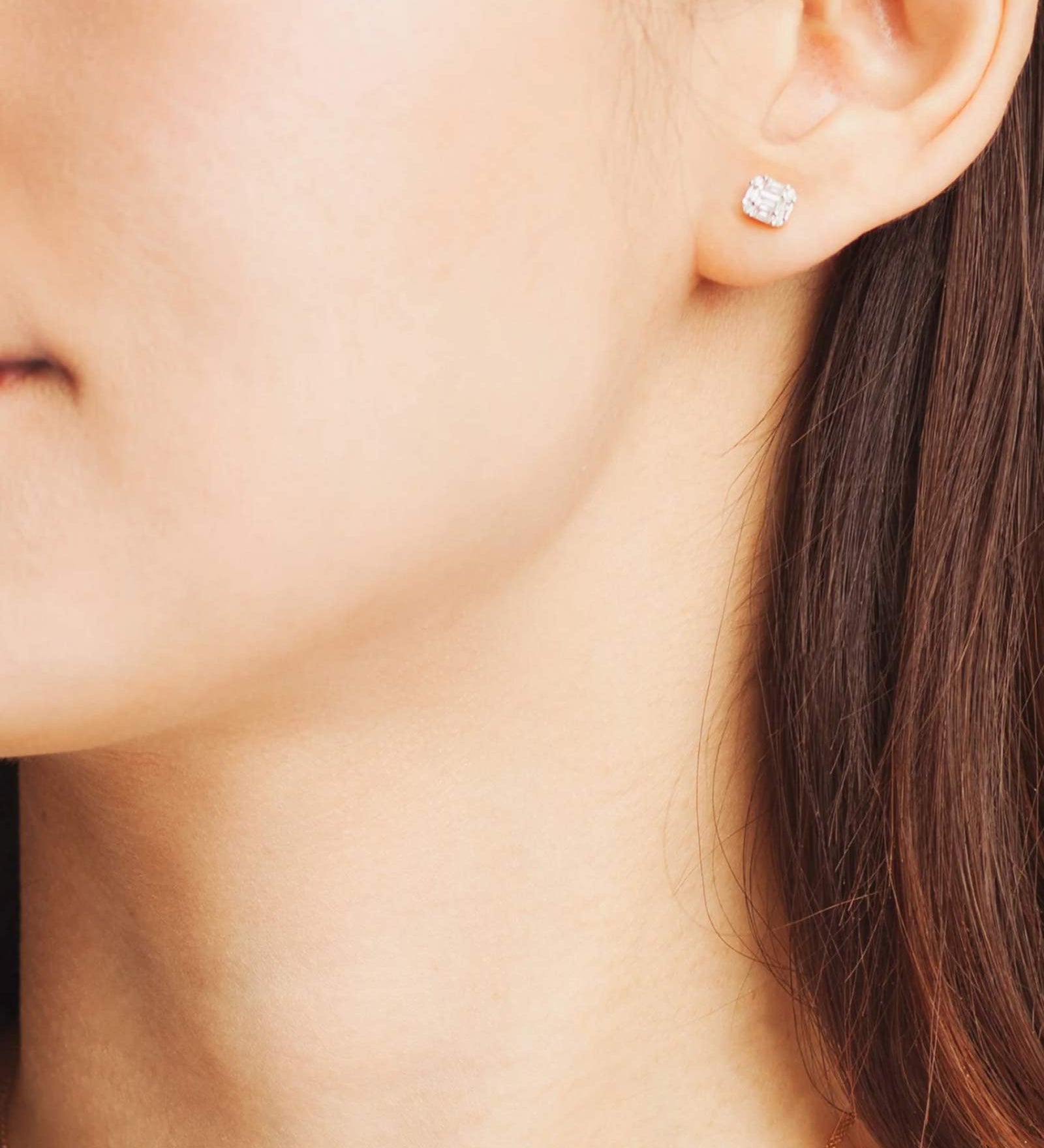 Adina Reyter-Multi Baguette Studs-Earrings-14k Yellow Gold, Diamond-Blue Ruby Jewellery-Vancouver Canada