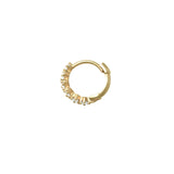 Valley of the Fine-Multi CZ Huggie I 9mm-Earrings-10k Yellow Gold, Cubic Zirconia-Blue Ruby Jewellery-Vancouver Canada
