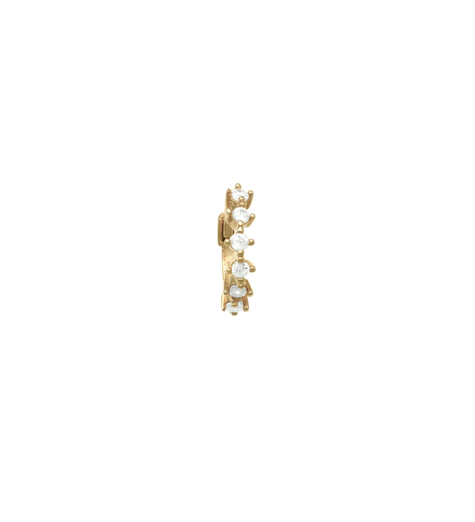 Valley of the Fine-Multi CZ Huggie I 9mm-Earrings-10k Yellow Gold, Cubic Zirconia-Blue Ruby Jewellery-Vancouver Canada