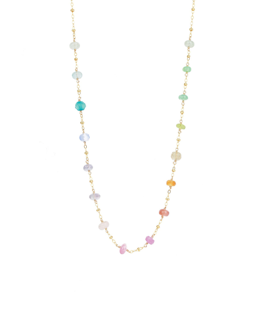Gem Jar-Multi Gemstone Satellite Necklace-Necklaces-14k Gold Filled, Multi-Blue Ruby Jewellery-Vancouver Canada