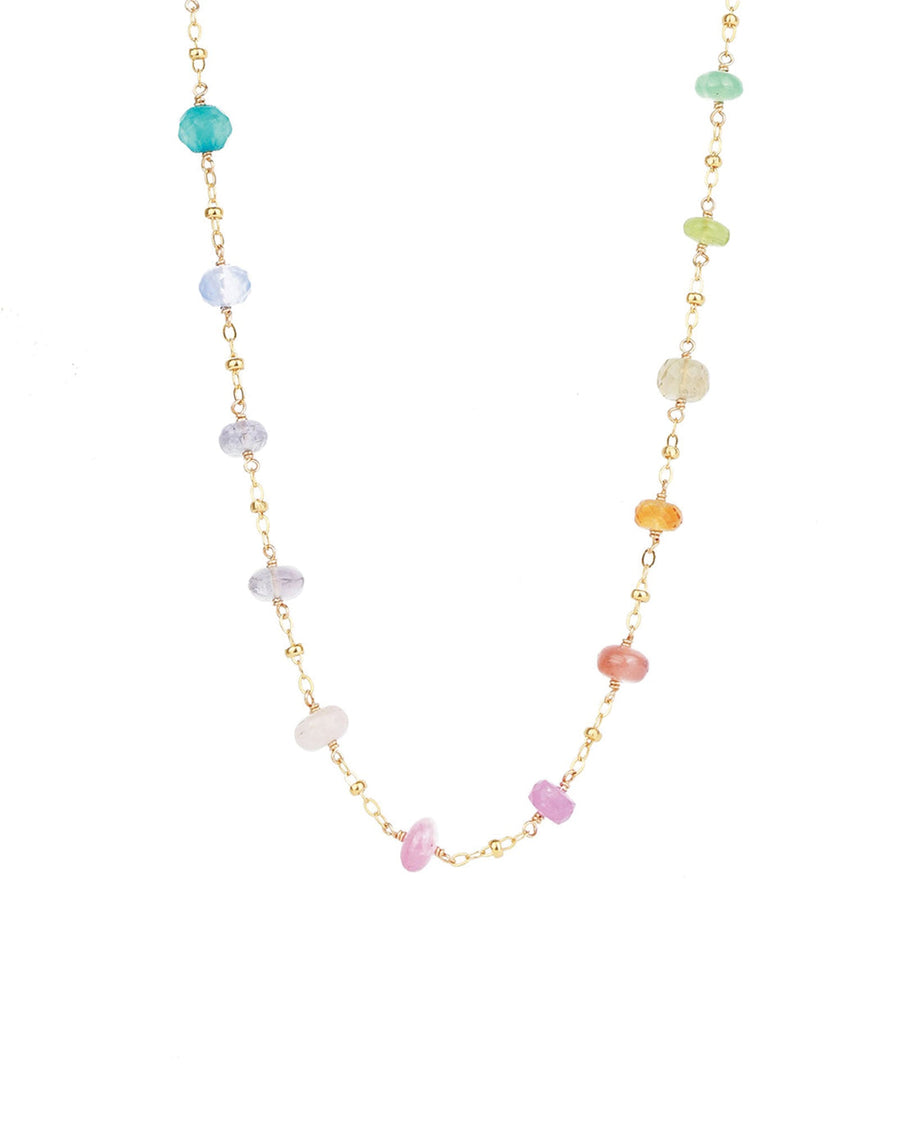 Gem Jar-Multi Gemstone Satellite Necklace-Necklaces-14k Gold Filled, Multi-Blue Ruby Jewellery-Vancouver Canada