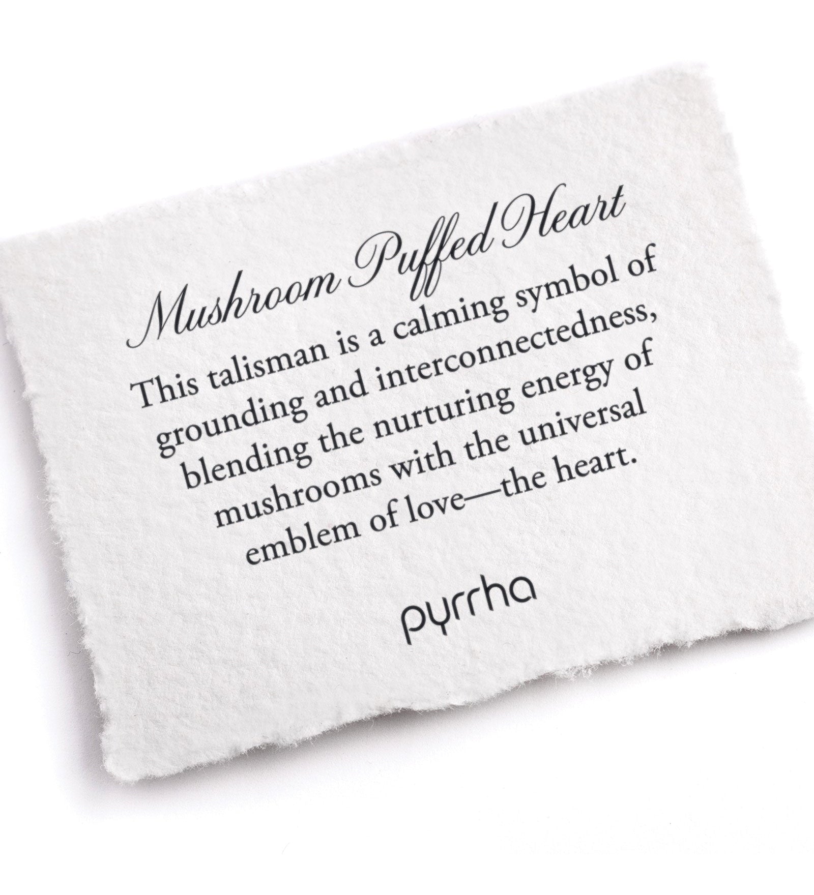 Mushroom Large Puffed Heart Talisman-Oxidized Sterling Silver-Blue Ruby Jewellery-Vancouver Canada