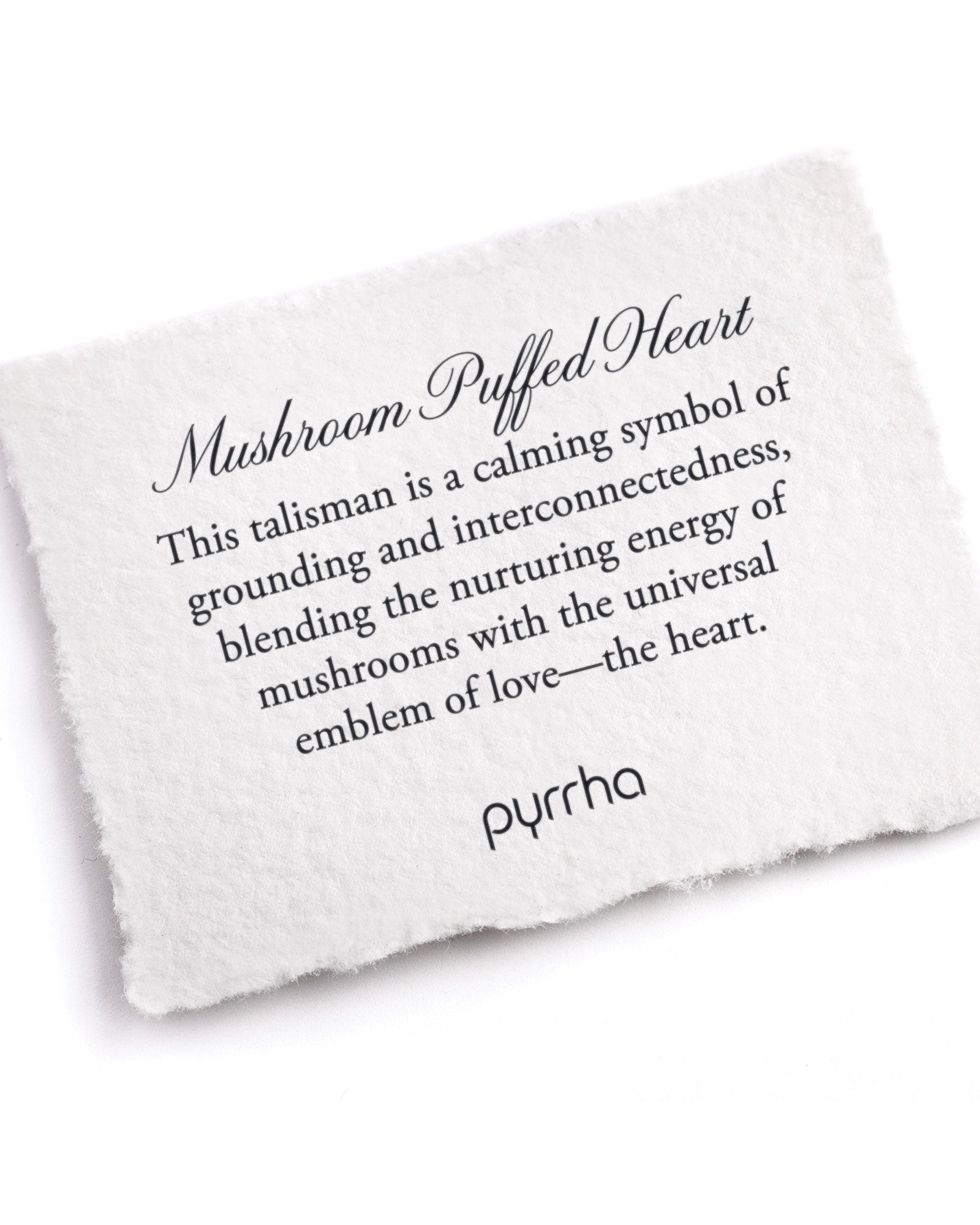 Mushroom Large Puffed Heart Talisman-Oxidized Sterling Silver-Blue Ruby Jewellery-Vancouver Canada