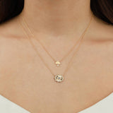 Mushroom Necklace-Necklaces-Goldhive-14k Yellow Gold-Blue Ruby Jewellery-Vancouver-Canada