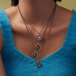 My Life Talisman-Oxidized Sterling Silver-Blue Ruby Jewellery-Vancouver Canada