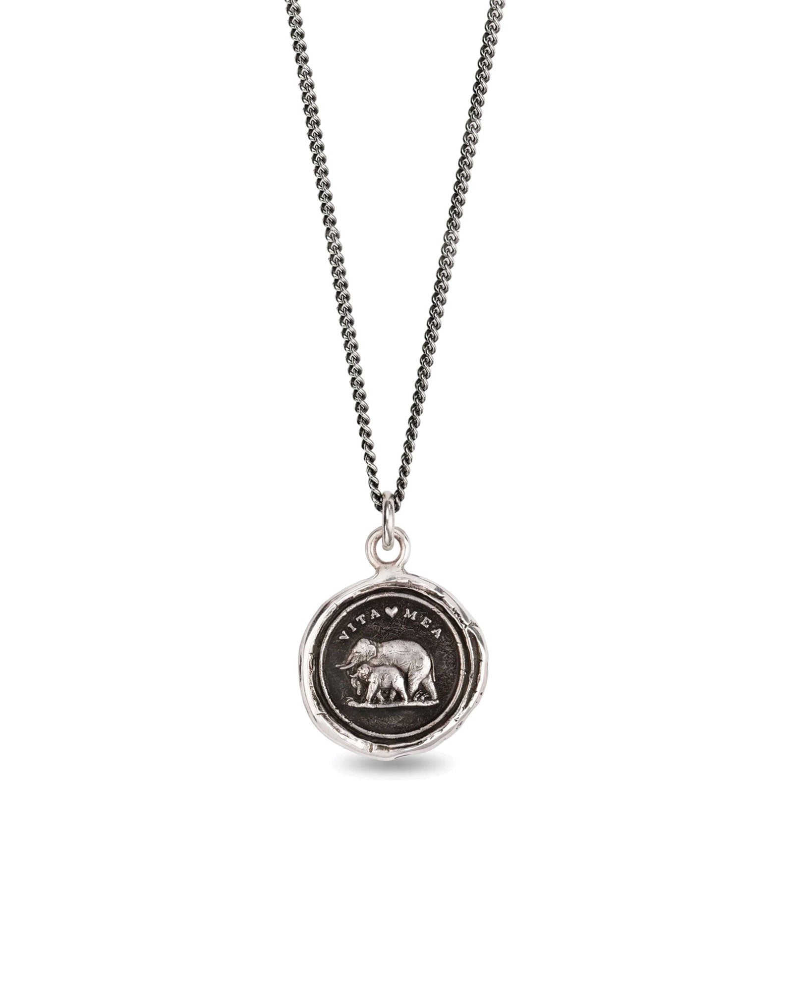 My Life Talisman-Oxidized Sterling Silver-Blue Ruby Jewellery-Vancouver Canada