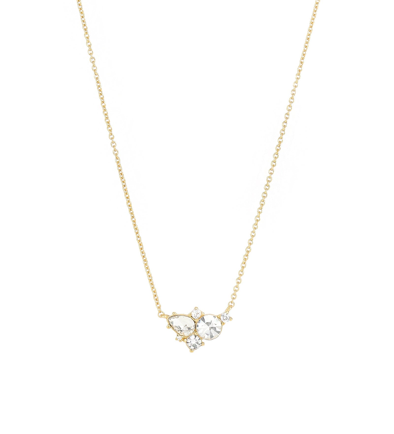 Olive & Piper-Napa Necklace-Necklaces-14k Gold Plated, Crystal-Blue Ruby Jewellery-Vancouver Canada