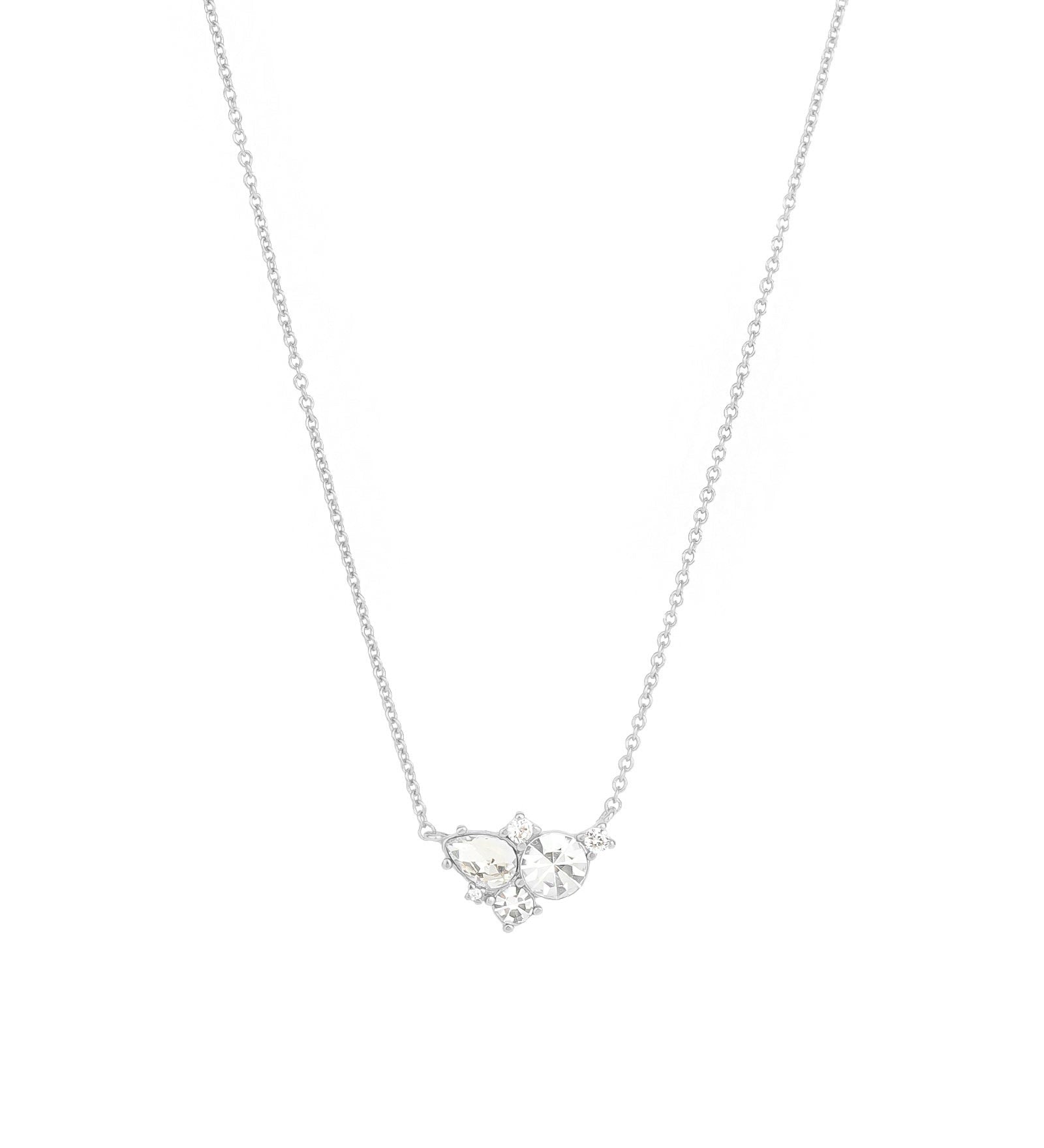 Olive & Piper-Napa Necklace-Necklaces-Silver-Tone, Crystal-Blue Ruby Jewellery-Vancouver Canada