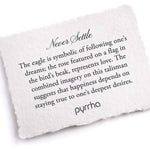 Never Settle Talisman-Oxidized Sterling Silver-Blue Ruby Jewellery-Vancouver Canada