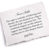 Never Settle Talisman-Oxidized Sterling Silver-Blue Ruby Jewellery-Vancouver Canada