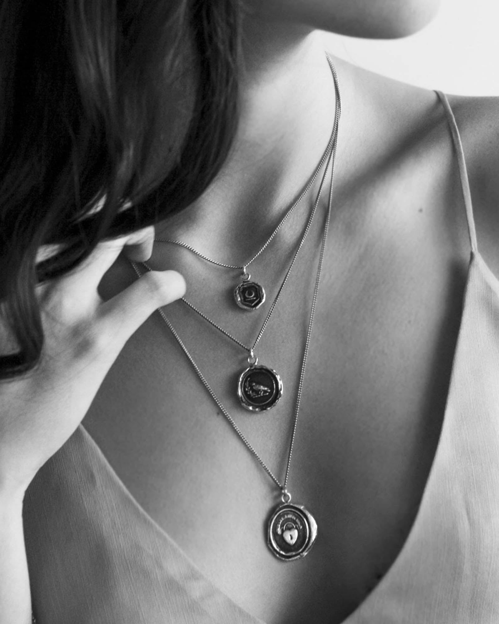 New Beginnings Talisman-Oxidized Sterling Silver-Blue Ruby Jewellery-Vancouver Canada