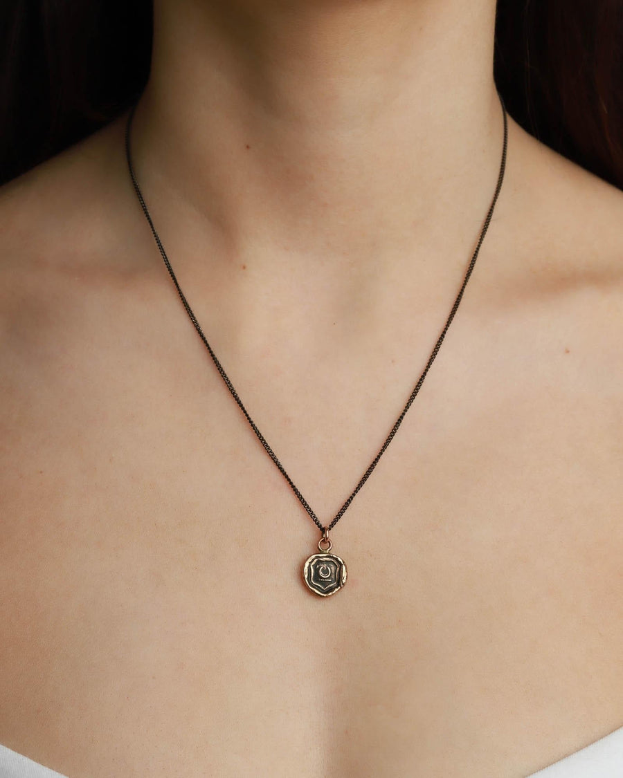 Pyrrha-New Beginnings Talisman-Necklaces-Bronze-Blue Ruby Jewellery-Vancouver Canada