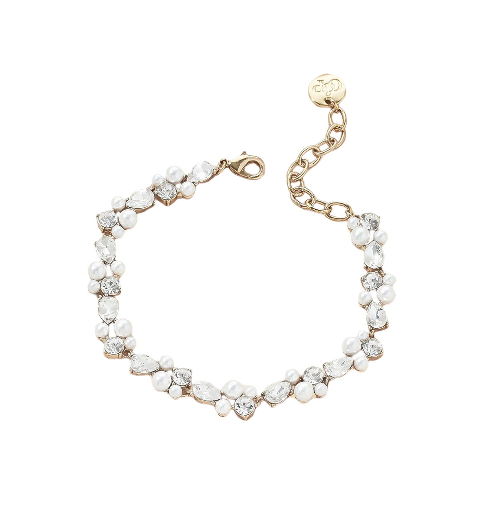 Olive & Piper-Nigella Bracelet-Bracelets-14k Gold Plated, Crystal-Blue Ruby Jewellery-Vancouver Canada