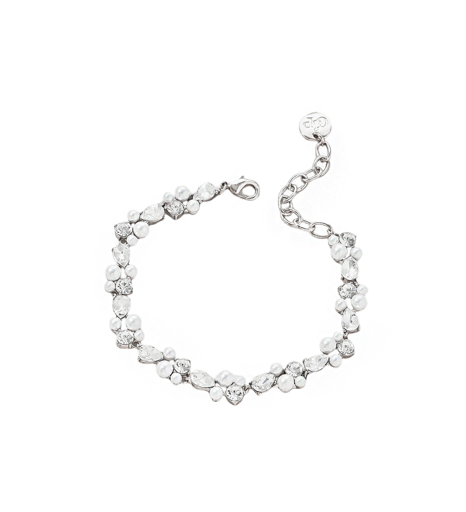 Olive & Piper-Nigella Bracelet-Bracelets-Silver-Tone, Crystal-Blue Ruby Jewellery-Vancouver Canada