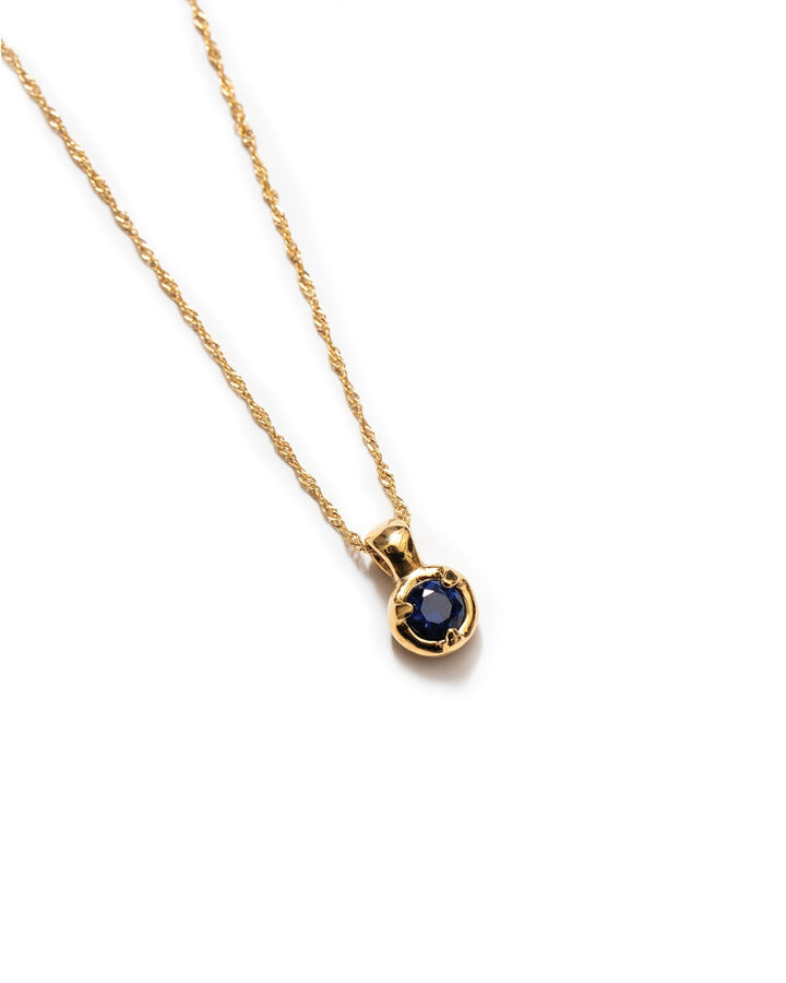 Wolf Circus-Nina Necklace-Necklaces-14k Gold-fill, Gold Plated, Synthetic Blue Sapphire-Blue Ruby Jewellery-Vancouver Canada