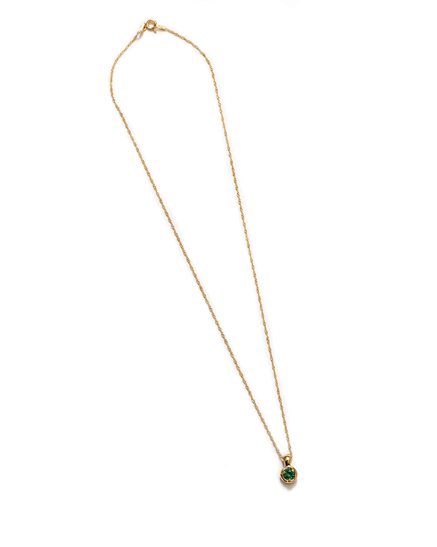 Wolf Circus-Nina Necklace-Necklaces-14k Gold-fill, Gold Plated, Synthetic Green Emerald-Blue Ruby Jewellery-Vancouver Canada