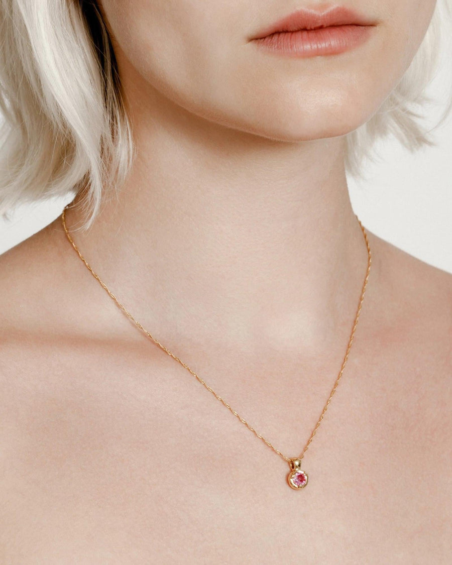 Wolf Circus-Nina Necklace-Necklaces-14k Gold-fill, Gold Plated, Synthetic Pink Sapphire-Blue Ruby Jewellery-Vancouver Canada