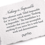 Nothing is Impossible Talisman-Oxidized Sterling Silver-Blue Ruby Jewellery-Vancouver Canada