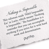 Nothing is Impossible Talisman-Oxidized Sterling Silver-Blue Ruby Jewellery-Vancouver Canada