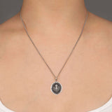 Octopus Talisman-Oxidized Sterling Silver-Blue Ruby Jewellery-Vancouver Canada