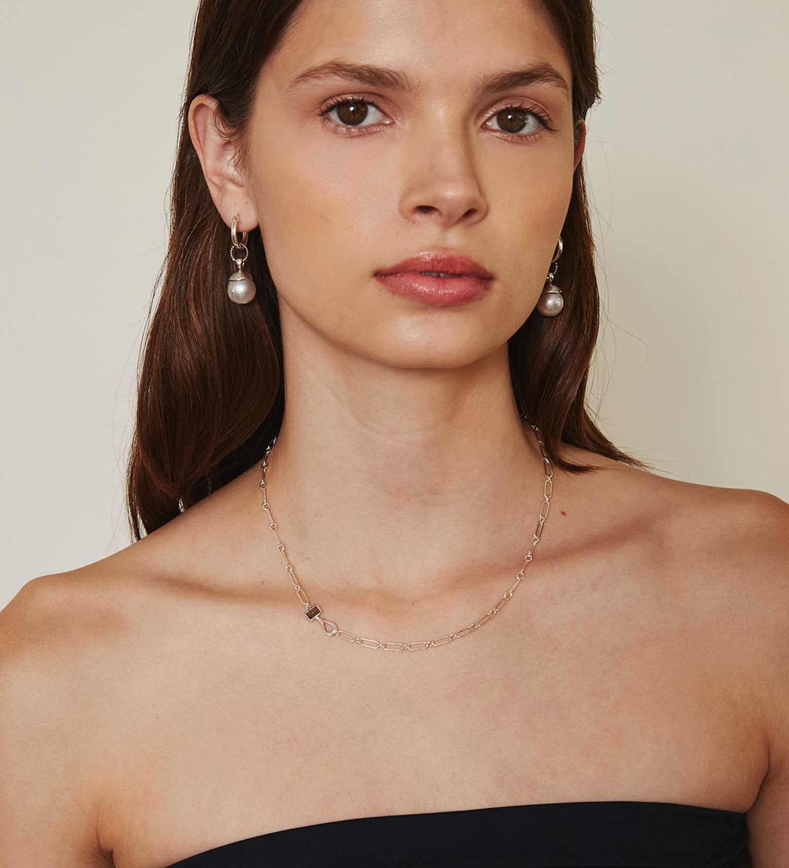 Chan Luu-Odyssey Paperclip Necklace-Necklaces-Sterling Silver-Blue Ruby Jewellery-Vancouver Canada