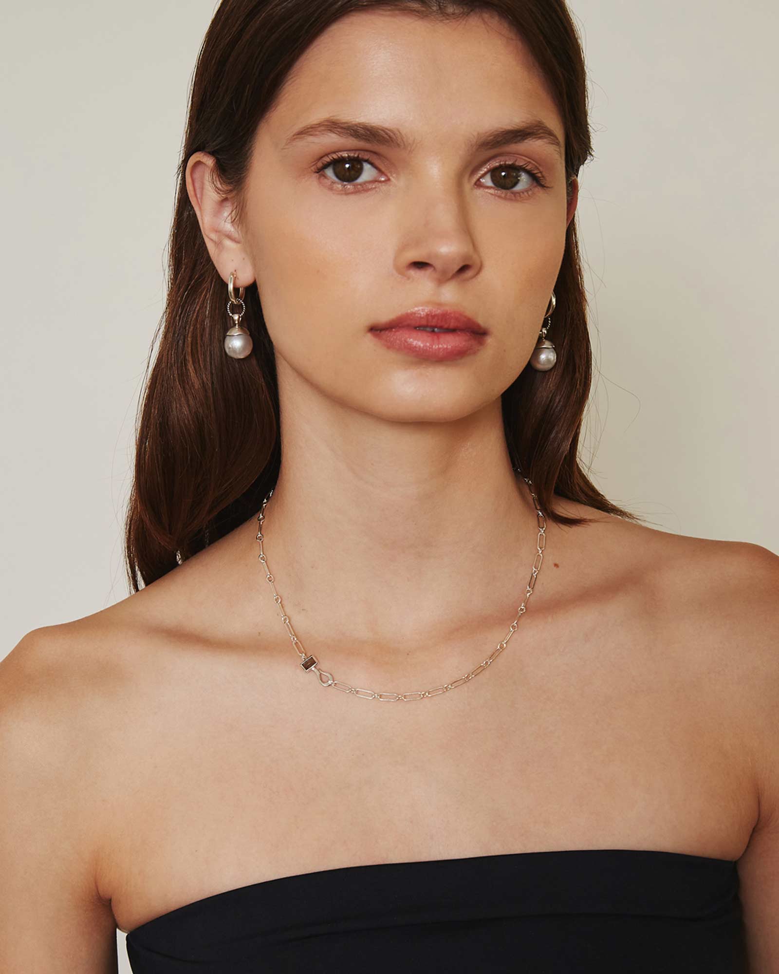 Chan Luu-Odyssey Paperclip Necklace-Necklaces-Sterling Silver-Blue Ruby Jewellery-Vancouver Canada