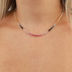 Gem Jar-Ombre Stone Necklace-Necklaces-14k Gold Filled, Multi-Blue Ruby Jewellery-Vancouver Canada
