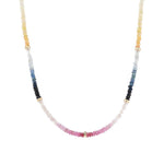 Gem Jar-Ombre Stone Necklace-Necklaces-14k Gold Filled, Multi-Blue Ruby Jewellery-Vancouver Canada