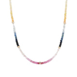Gem Jar-Ombre Stone Necklace-Necklaces-14k Gold Filled, Multi-Blue Ruby Jewellery-Vancouver Canada