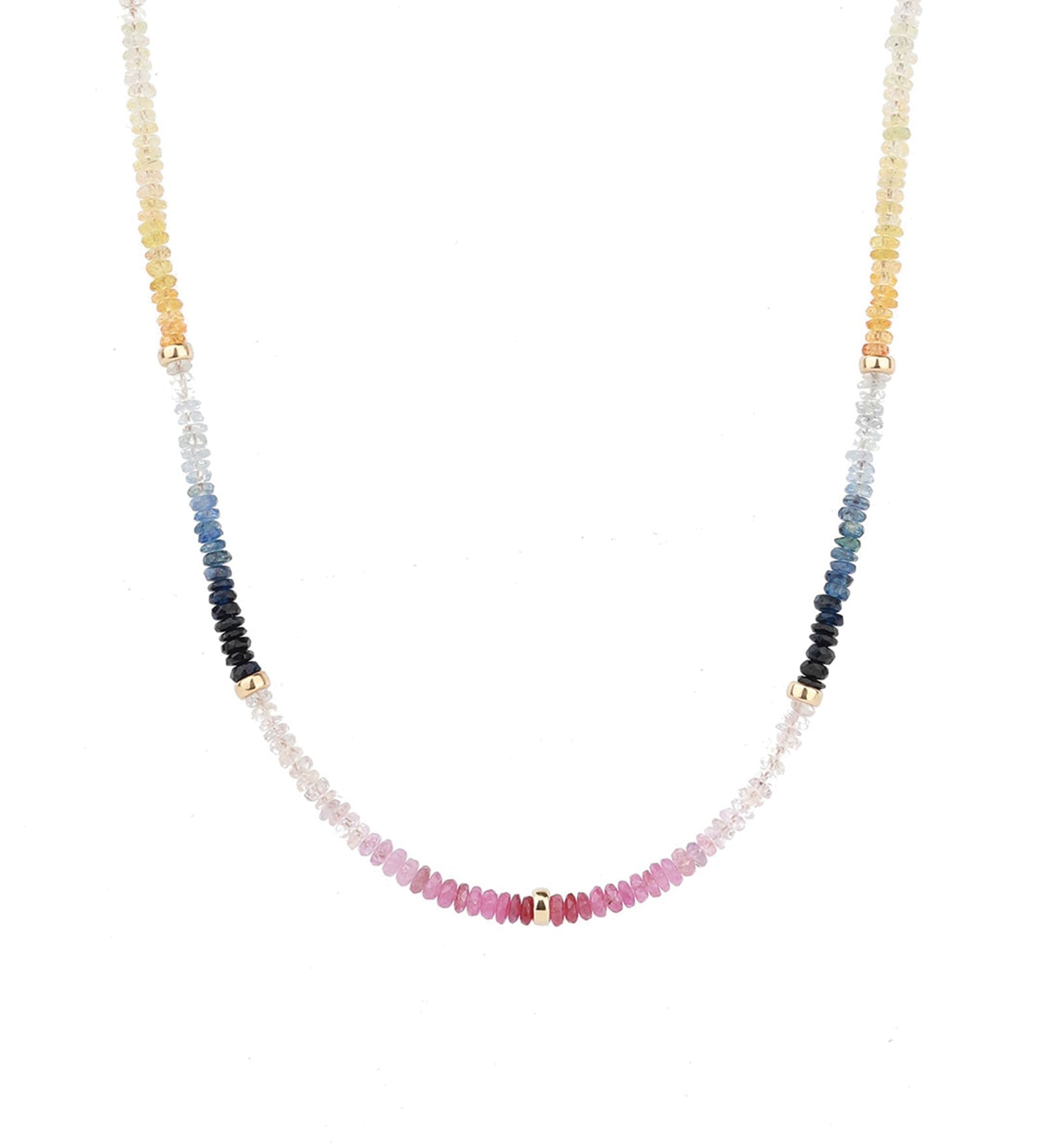 Gem Jar-Ombre Stone Necklace-Necklaces-14k Gold Filled, Multi-Blue Ruby Jewellery-Vancouver Canada