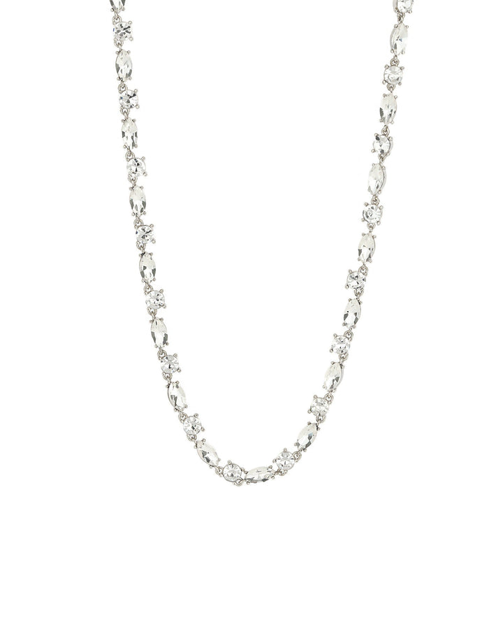 Olive & Piper-Ona Crystal Necklace-Necklaces-Silver-Tone, Crystal-Blue Ruby Jewellery-Vancouver Canada