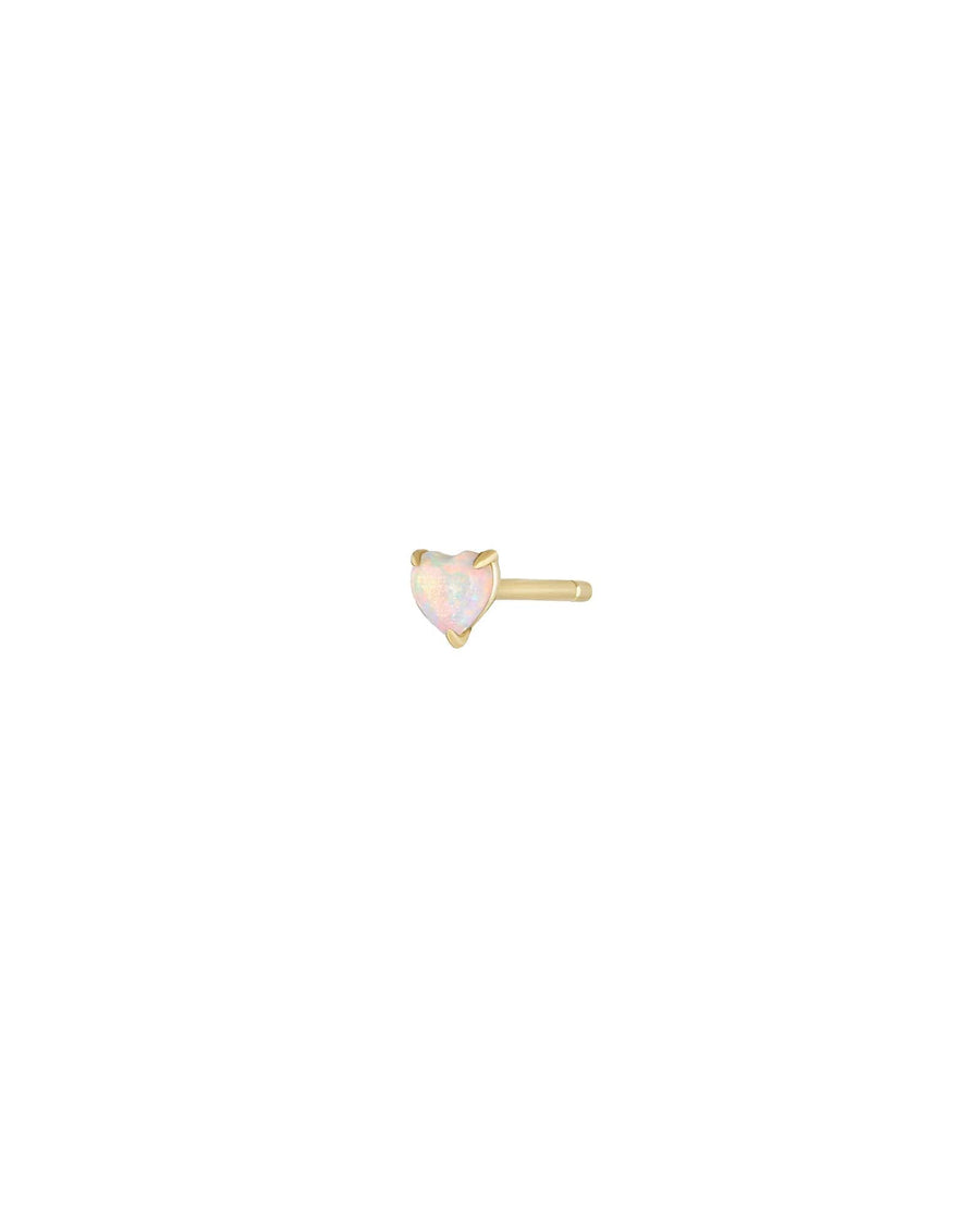 Quiet Icon-Opal Heart Stud-Earrings-14k Gold Vermeil, Opal-Blue Ruby Jewellery-Vancouver Canada
