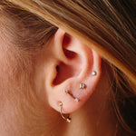 Zoe Chicco-Opal Prong Studs-Earrings-14k Yellow Gold, Opal-Blue Ruby Jewellery-Vancouver Canada