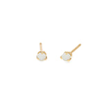 Zoe Chicco-Opal Prong Studs-Earrings-14k Yellow Gold, Opal-Blue Ruby Jewellery-Vancouver Canada